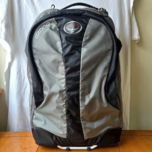 Osprey Ozone High Road LT Carry On Rolling Suitcase Luggage 22" Gray/Black